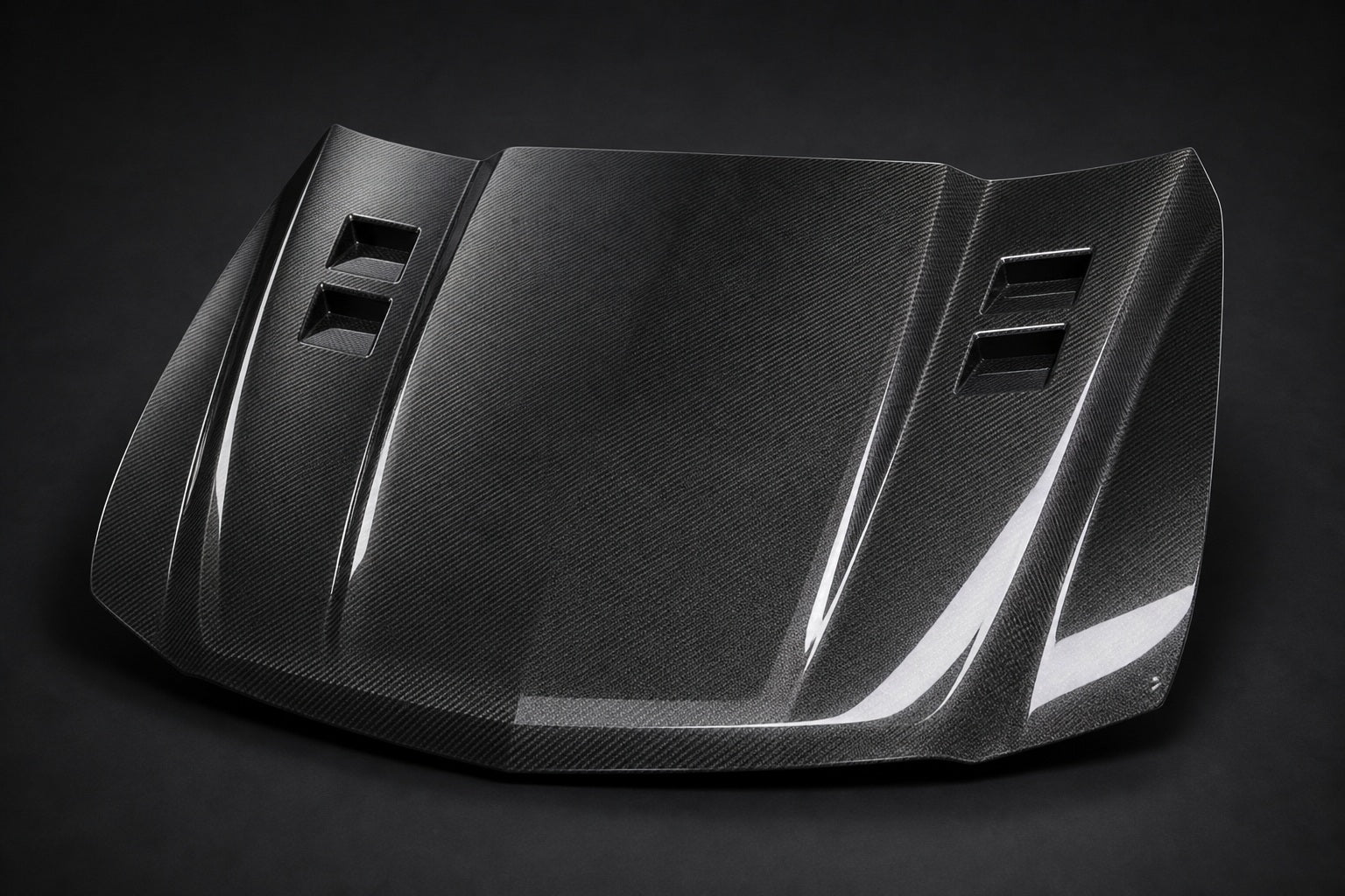 2014-2019 Cadillac CTS 3rd Gen 3K Twill Carbon Fiber Hood - Hero product