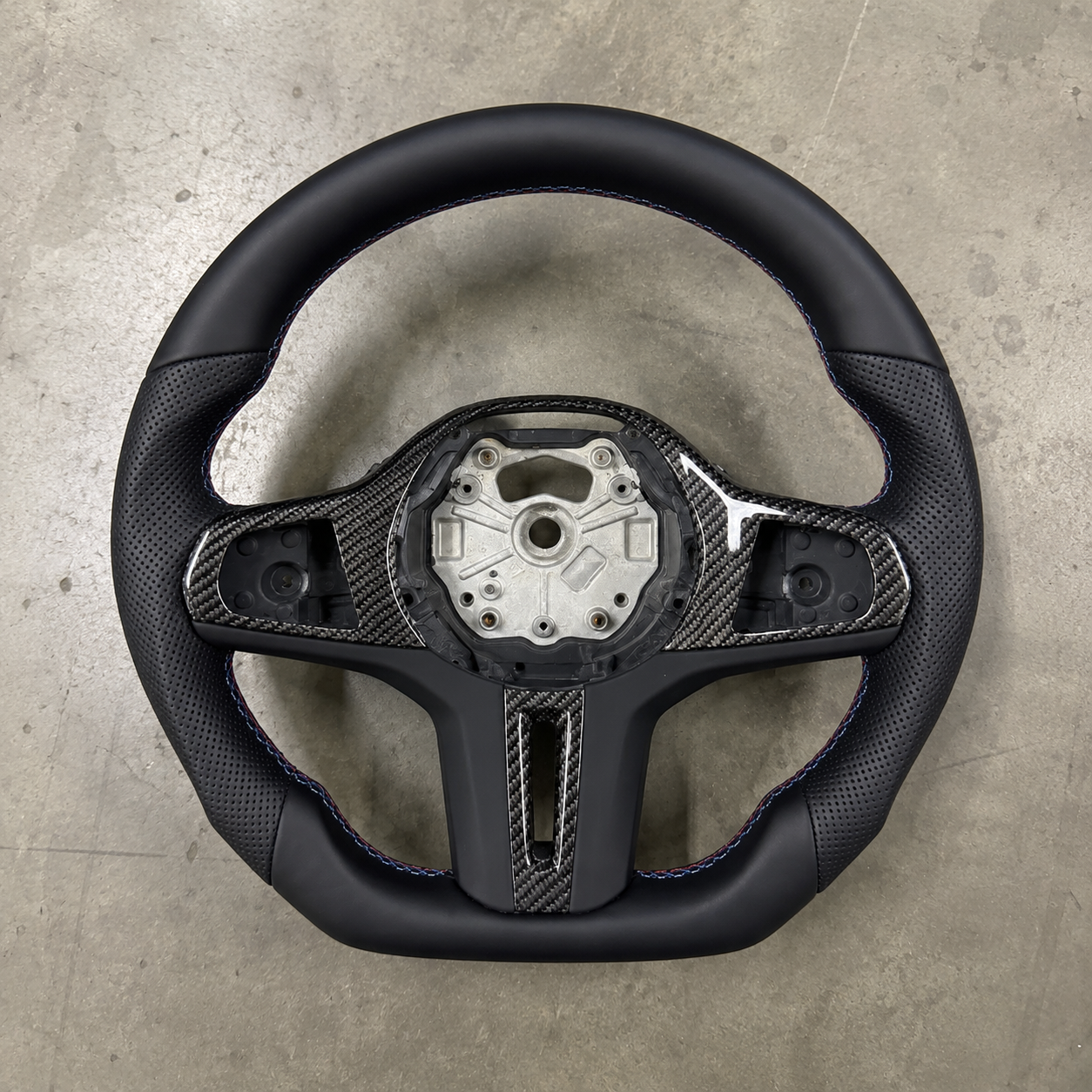 2017-2024 BMW G-Series M Sport Suede Carbon Fiber Steering Wheel