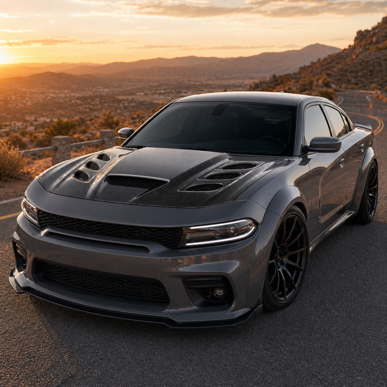 2015-2023 Dodge Charger Carbon Fiber Hood
