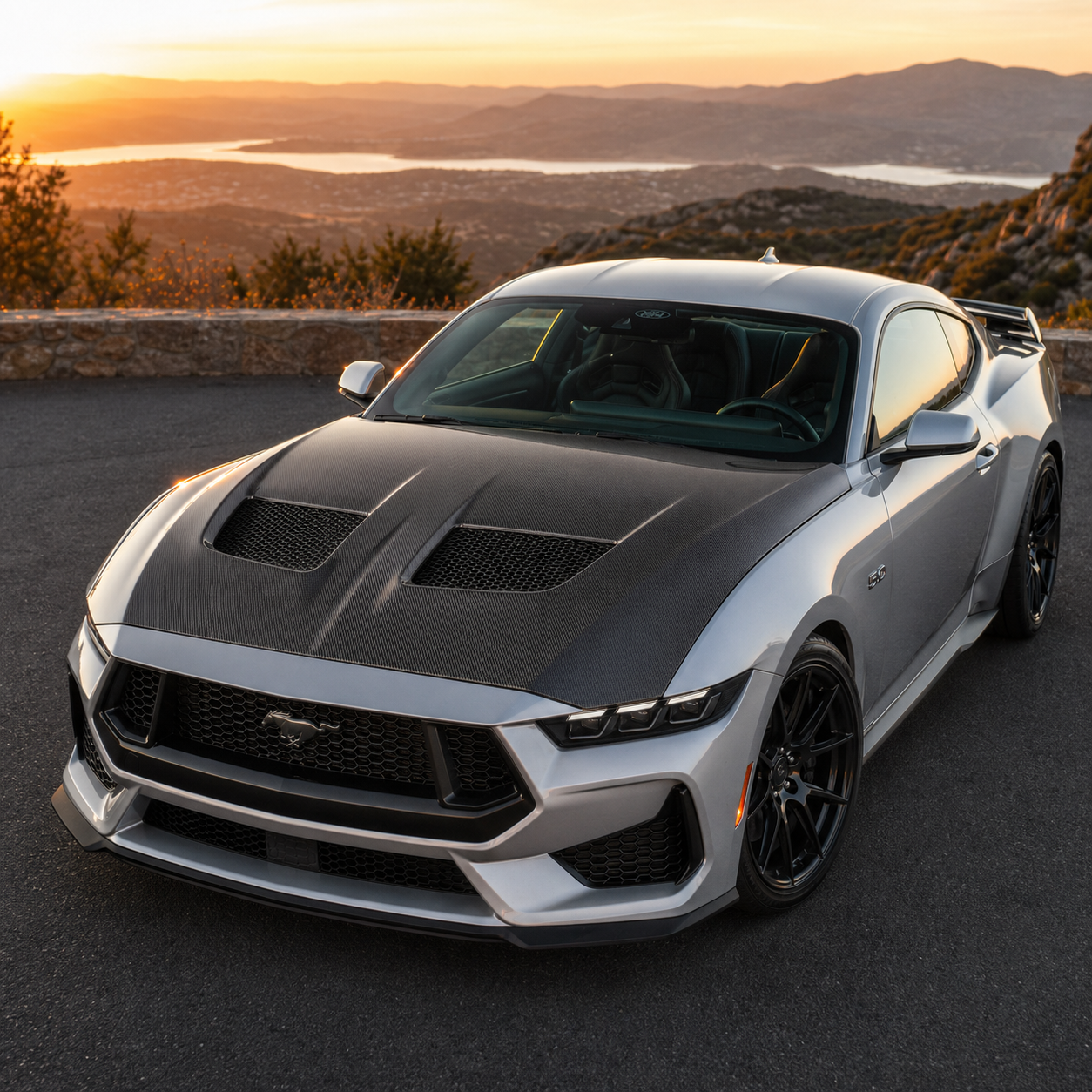 2024-2025 Mustang S650 Carbon Fiber Hood