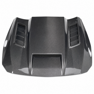 2024-2026 Ford Mustang S650 Heat Extractor Carbon Fiber Hood - Alternate angle