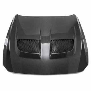 2024-2026 Ford Mustang S650 GT Style Carbon Fiber Hood - Detail closeup
