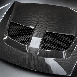 2024-2026 Ford Mustang S650 GT Style Carbon Fiber Hood - Alternate angle