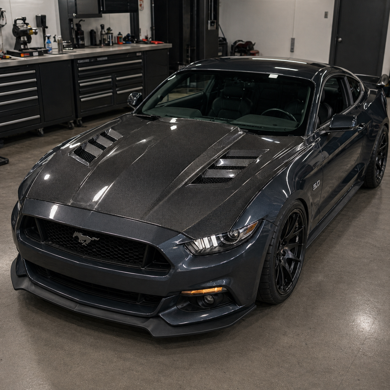 2015-2017 Mustang S550 Carbon Fiber Hood