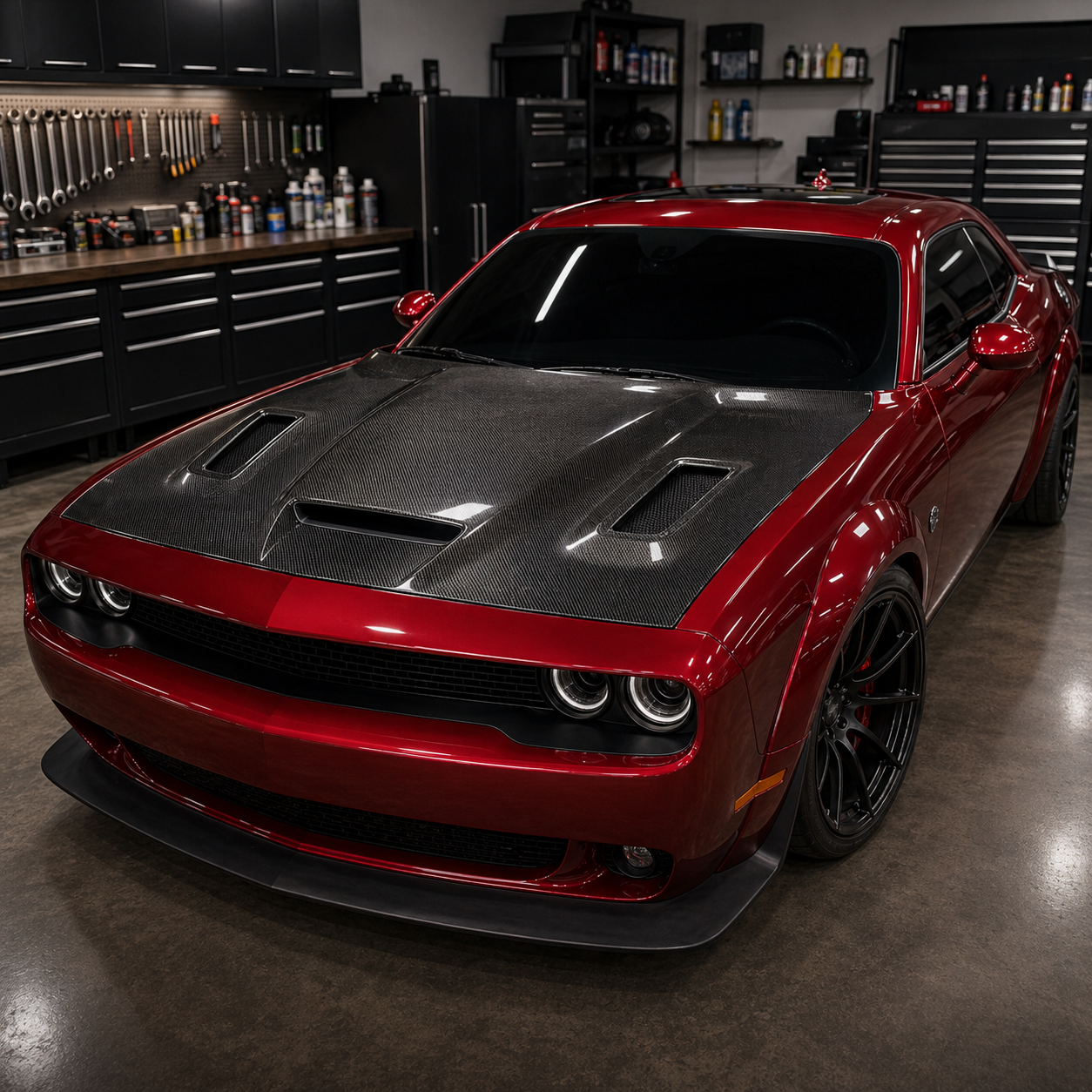 2014-2023 Dodge Challenger Carbon Fiber Hood