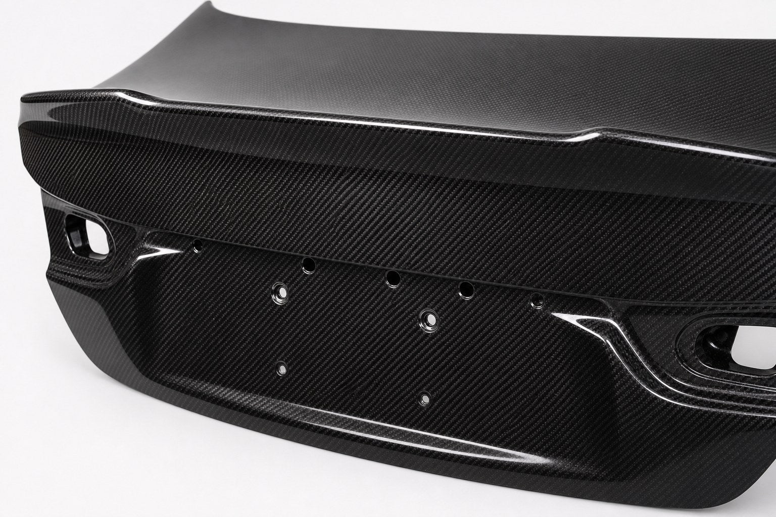2014-2024 Infiniti Q50 V37 Carbon Fiber Decklid - Detail closeup