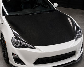 2013-2020 Toyota 86 / Subaru BRZ OEM Style Carbon Fiber Hood - Installed context