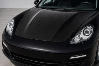 2010-2016 Porsche Panamera 970 Carbon Fiber Hood - Installed context