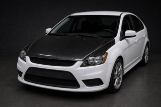 2008-2011 Ford Focus Mk2 Carbon Fiber Hood - Installed context