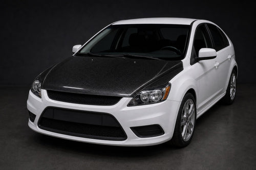 2008-2011 Ford Focus Mk2 Carbon Fiber Hood - Installed context