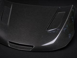 2016-2019 Chevrolet Cruze 2nd Gen Vented Carbon Fiber Hood - Detail closeup