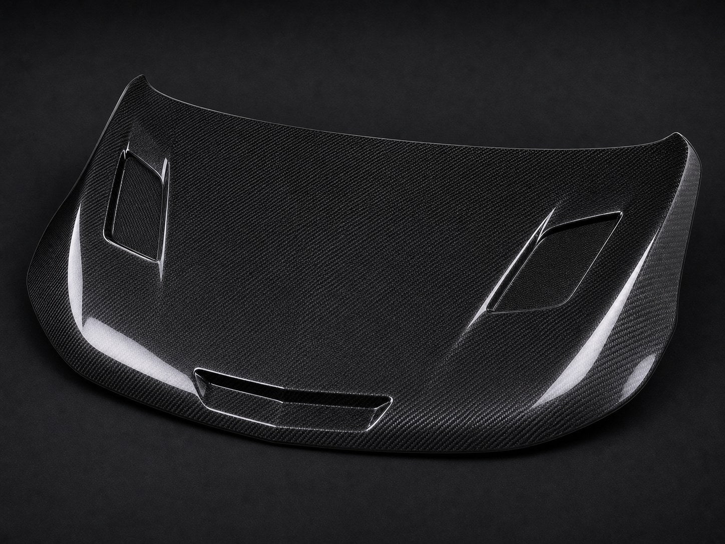 2016-2019 Chevrolet Cruze 2nd Gen Vented Carbon Fiber Hood - Alternate angle