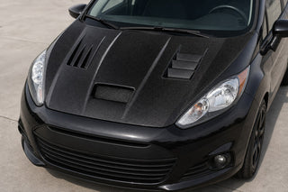 2014-2019 Ford Fiesta Mk7 Facelift Carbon Fiber Hood - Installed context