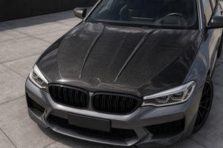 2017-2023 BMW 5 Series G30 / F90 M5 OEM Style Carbon Fiber Hood - Installed context