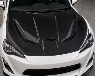 2013-2020 Toyota 86 / Subaru BRZ Vented Carbon Fiber Hood - Installed context