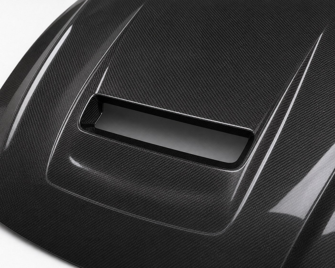 2009-2024 Nissan GT-R R35 Vented Carbon Fiber Hood - Detail closeup