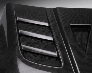 2013-2020 Toyota 86 / Subaru BRZ V-Style Carbon Fiber Hood - Detail closeup