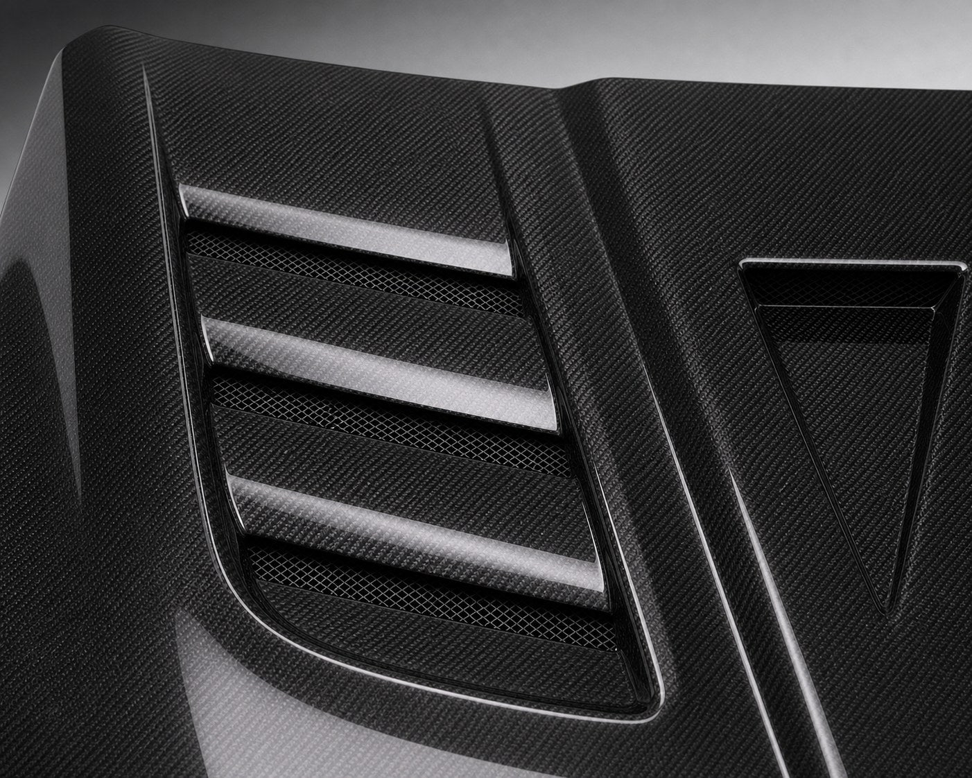 2013-2020 Toyota 86 / Subaru BRZ V-Style Carbon Fiber Hood - Detail closeup