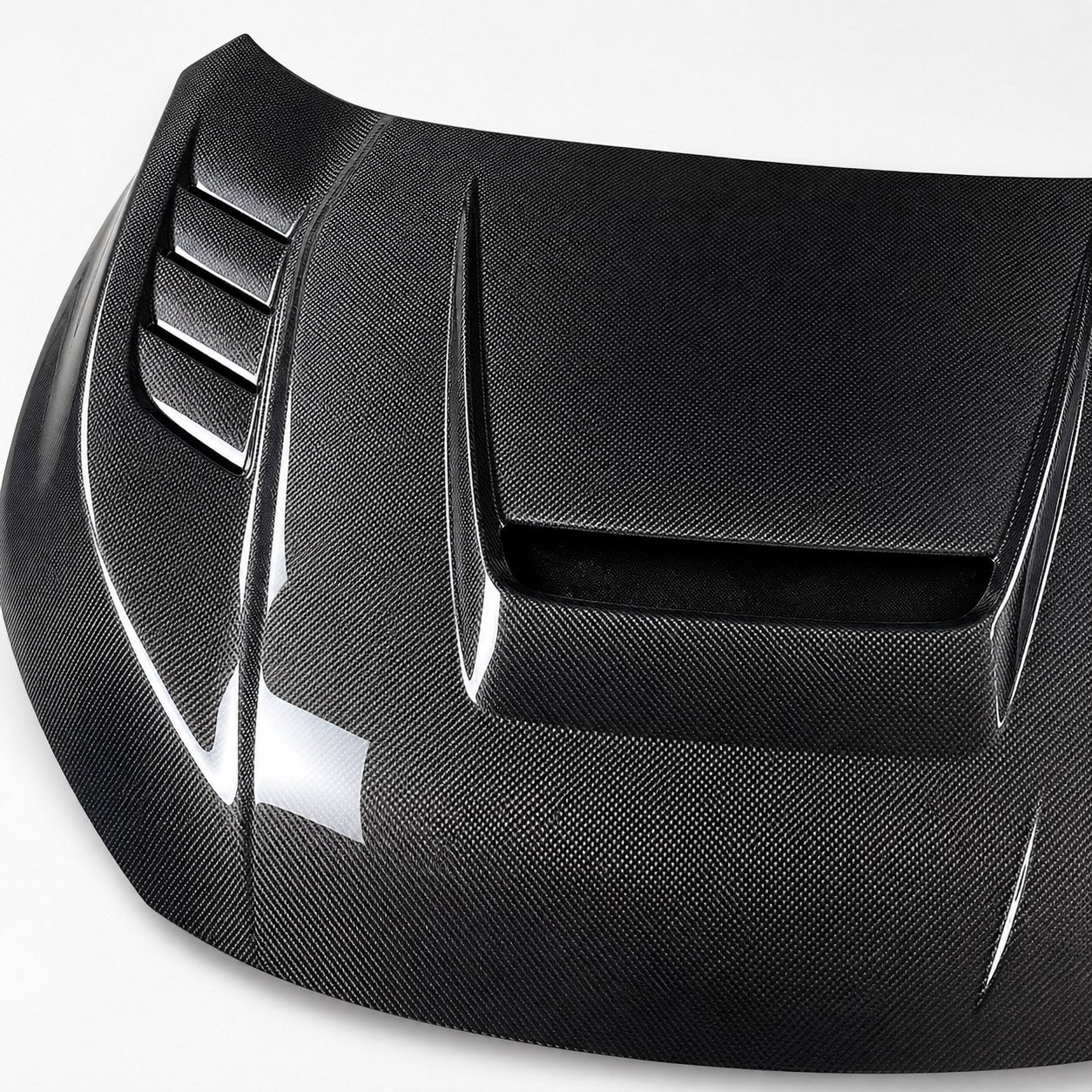 2016-2021 Honda Civic 10th Gen FK7/FC Vented Carbon Fiber Hood - Detail closeup