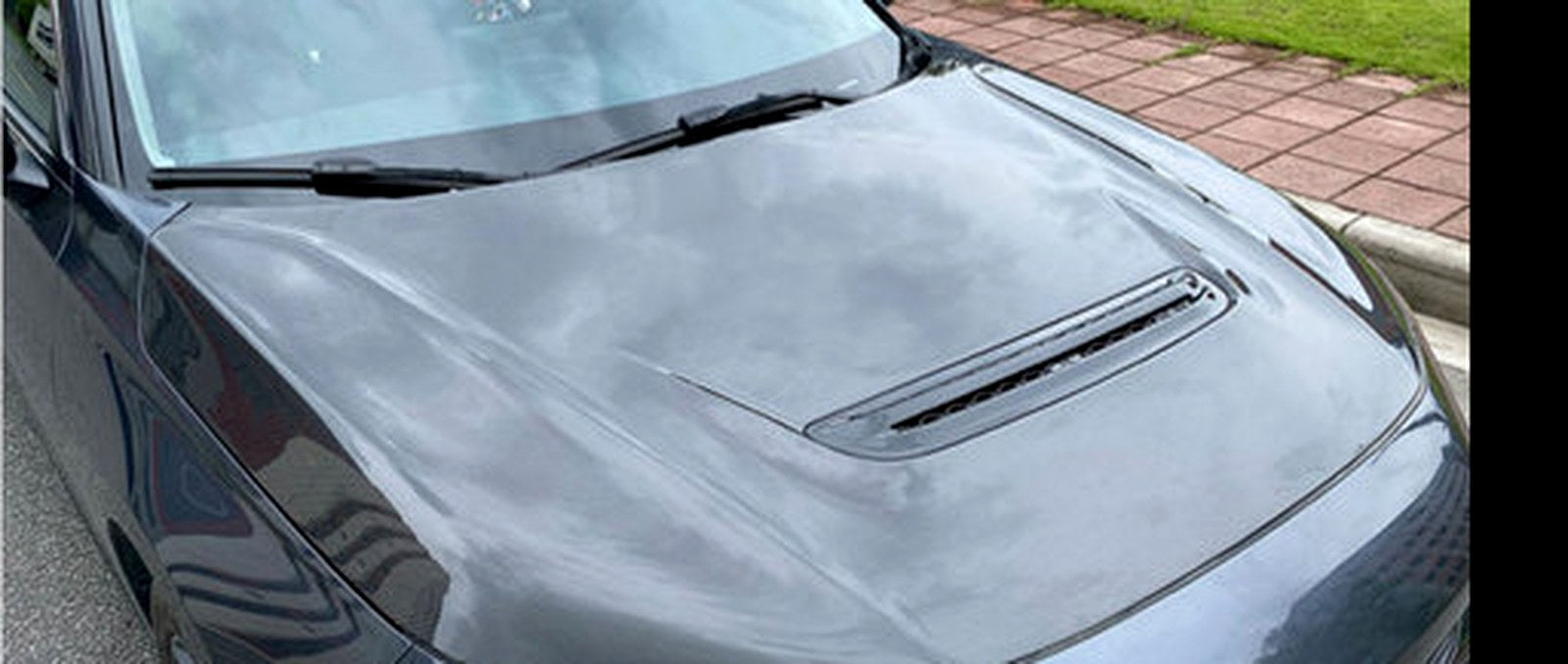 2022-2026 Honda Civic 11th Gen Honeycomb Scoop Carbon Fiber Hood - Installed context