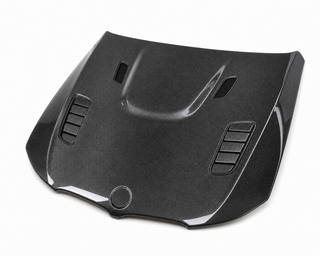 2007-2013 BMW 3 Series E92/E93 V-Style Carbon Fiber Hood - Alternate angle