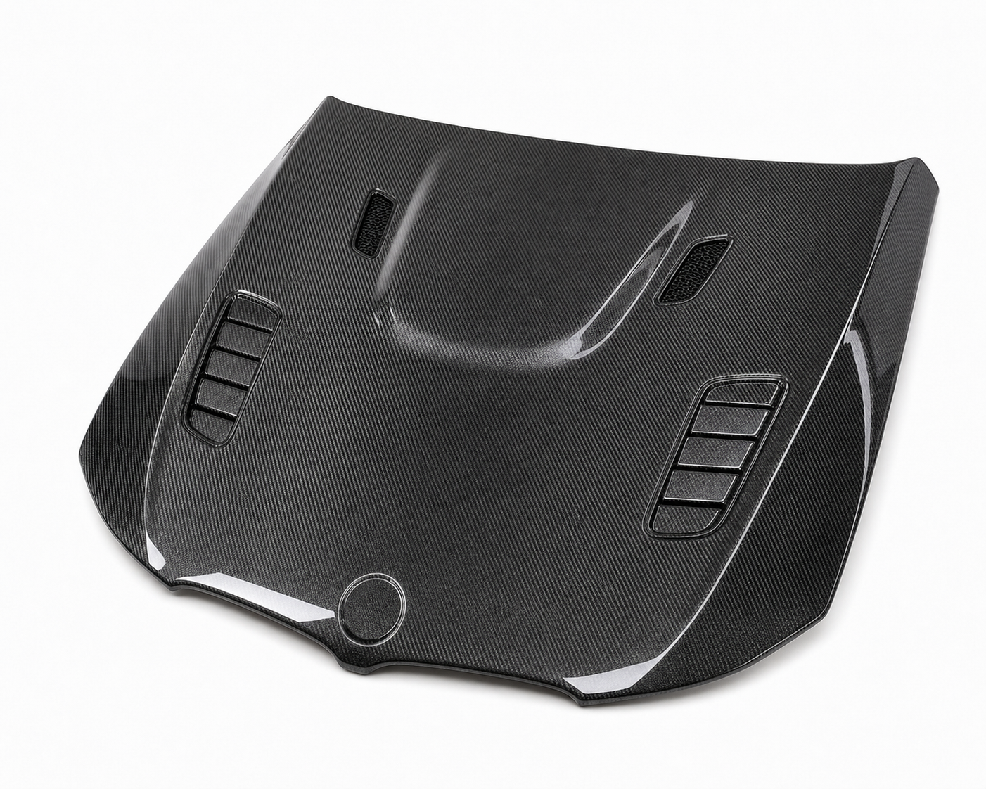 2007-2013 BMW 3 Series E92/E93 V-Style Carbon Fiber Hood - Alternate angle