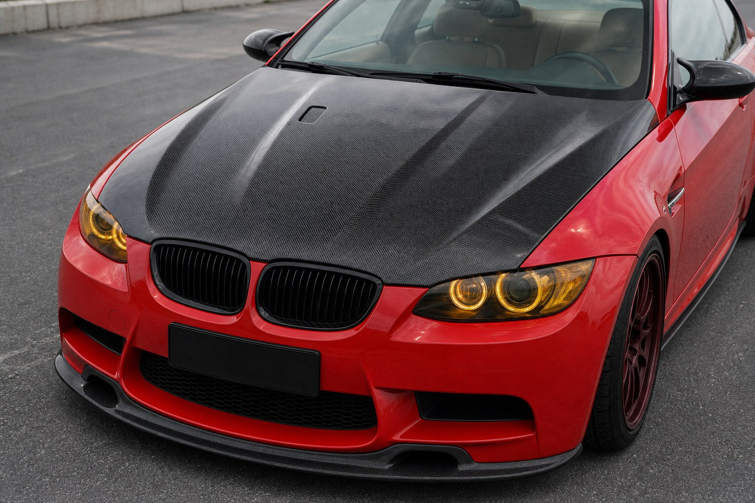 2006-2013 BMW 3 Series E90/E92/E93 Carbon Fiber Hood - Installed context