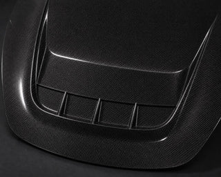 2017-2023 Tesla Model 3 First Gen S-Style Carbon Fiber Hood - Detail closeup