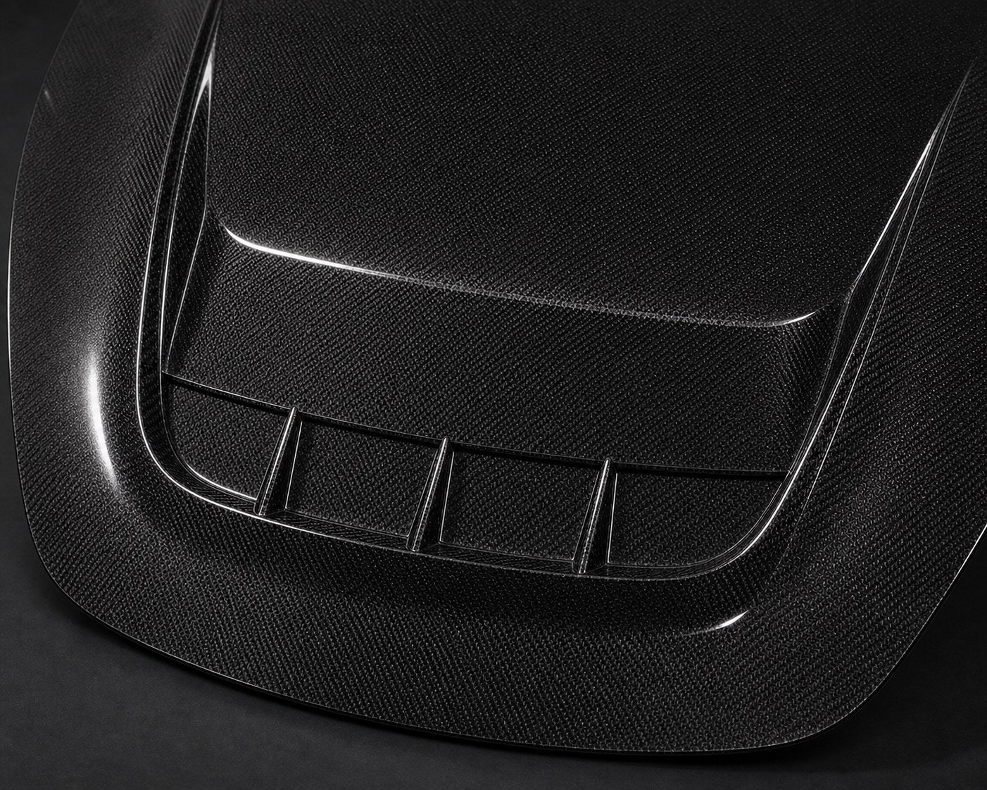 2017-2023 Tesla Model 3 First Gen S-Style Carbon Fiber Hood - Detail closeup