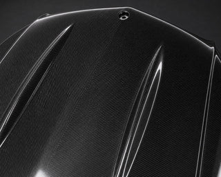2008-2011 Mercedes-Benz C-Class W204 AMG Style Carbon Fiber Hood - Detail closeup