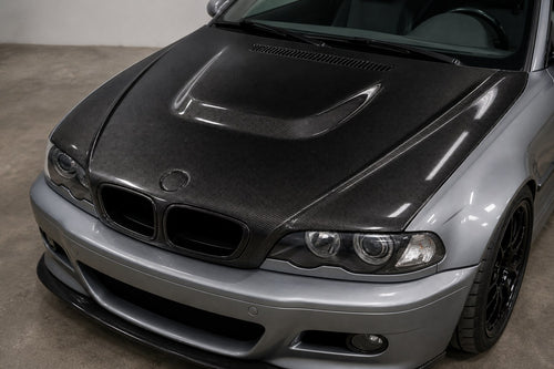 1999-2006 BMW 3 Series E46 Carbon Fiber Hood - Installed context