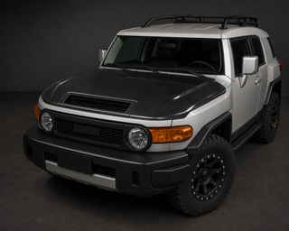 2007-2014 Toyota FJ Cruiser Carbon Fiber Hood - Installed context