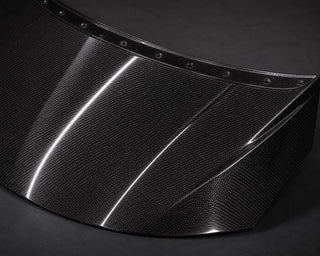2015-2020 Honda Fit / Jazz GK5 OEM Style Carbon Fiber Hood - Detail closeup
