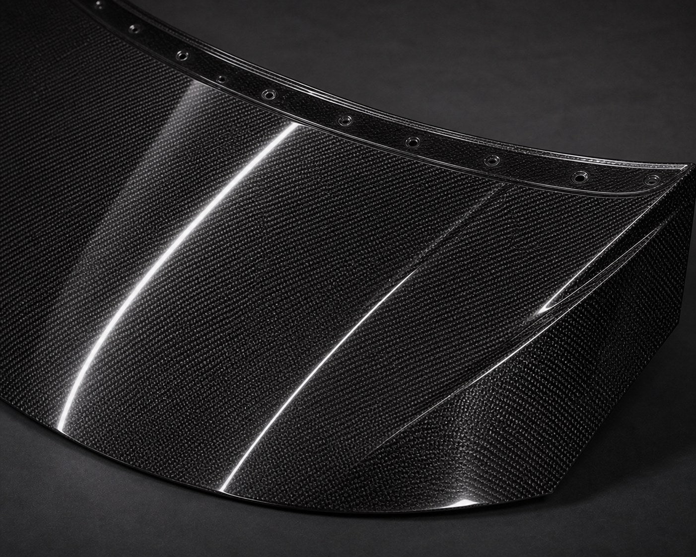2015-2020 Honda Fit / Jazz GK5 OEM Style Carbon Fiber Hood - Detail closeup