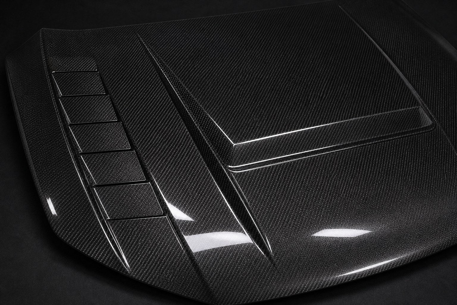 2017-2024 Audi A4 B9 Carbon Fiber Hood - Detail closeup