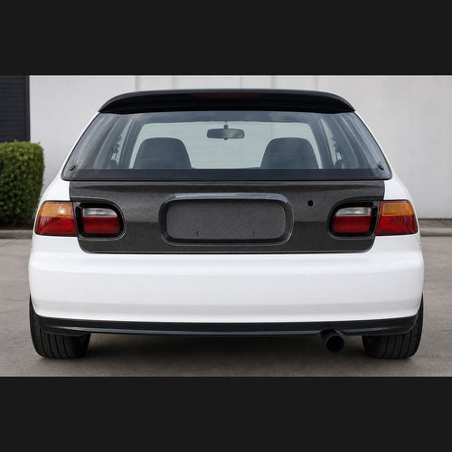 1992-1995 Honda Civic EG6 Hatchback Carbon Fiber Decklid - Installed context