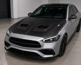 2022-2026 Mercedes-Benz C-Class W206 Carbon Fiber Hood - Installed context