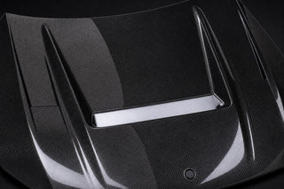 2019-2021 Mercedes-Benz C-Class W205 Facelift AR Style Carbon Fiber Hood - Detail closeup