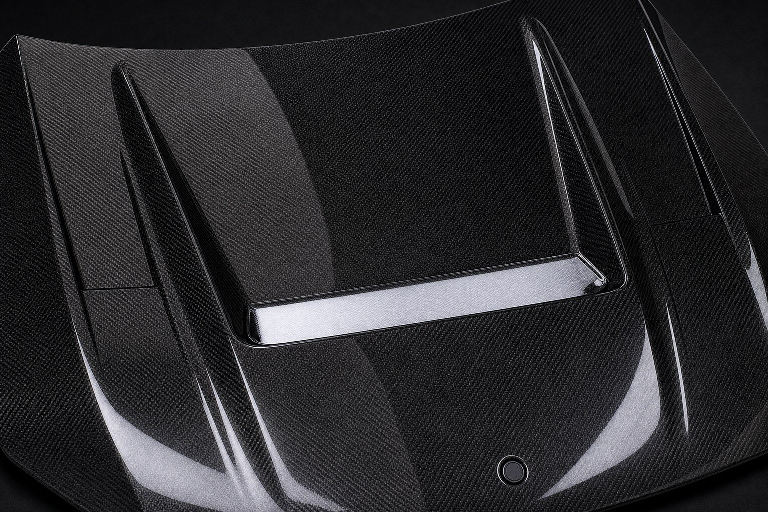 2019-2021 Mercedes-Benz C-Class W205 Facelift AR Style Carbon Fiber Hood - Detail closeup