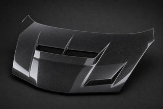 2009-2013 Honda Fit / Jazz GE8 T-R Style Carbon Fiber Hood - Alternate angle