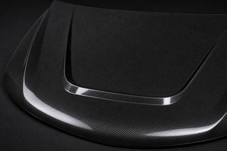 2009-2013 Geely Emgrand EC7 GL Style Carbon Fiber Hood - Detail closeup