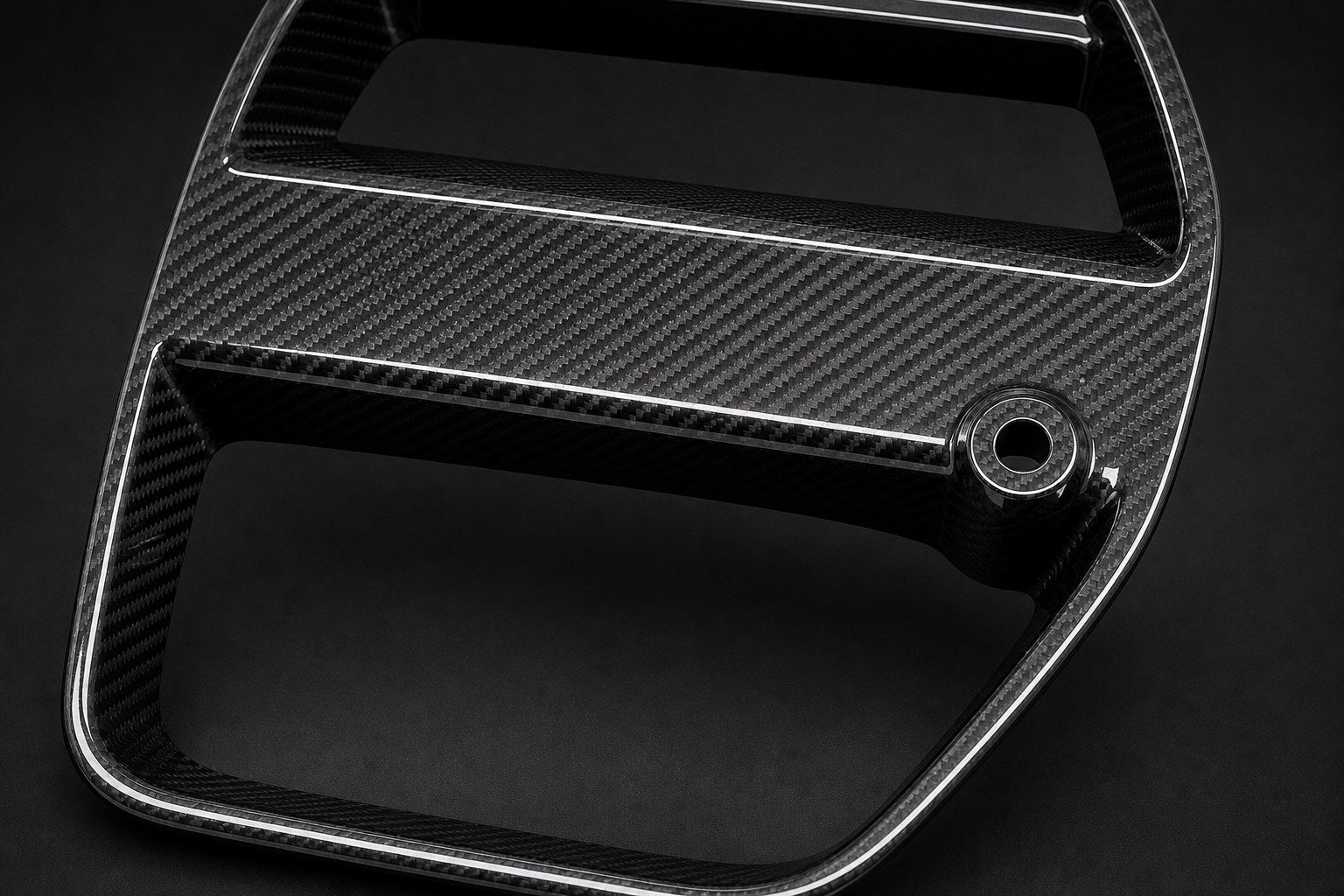 2021-2026 BMW M3 G80 / M4 G82 Carbon Fiber Grille / Trim - Detail closeup