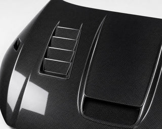 2020-2026 Toyota GR Supra A90/A91 Vented Carbon Fiber Hood - Detail closeup