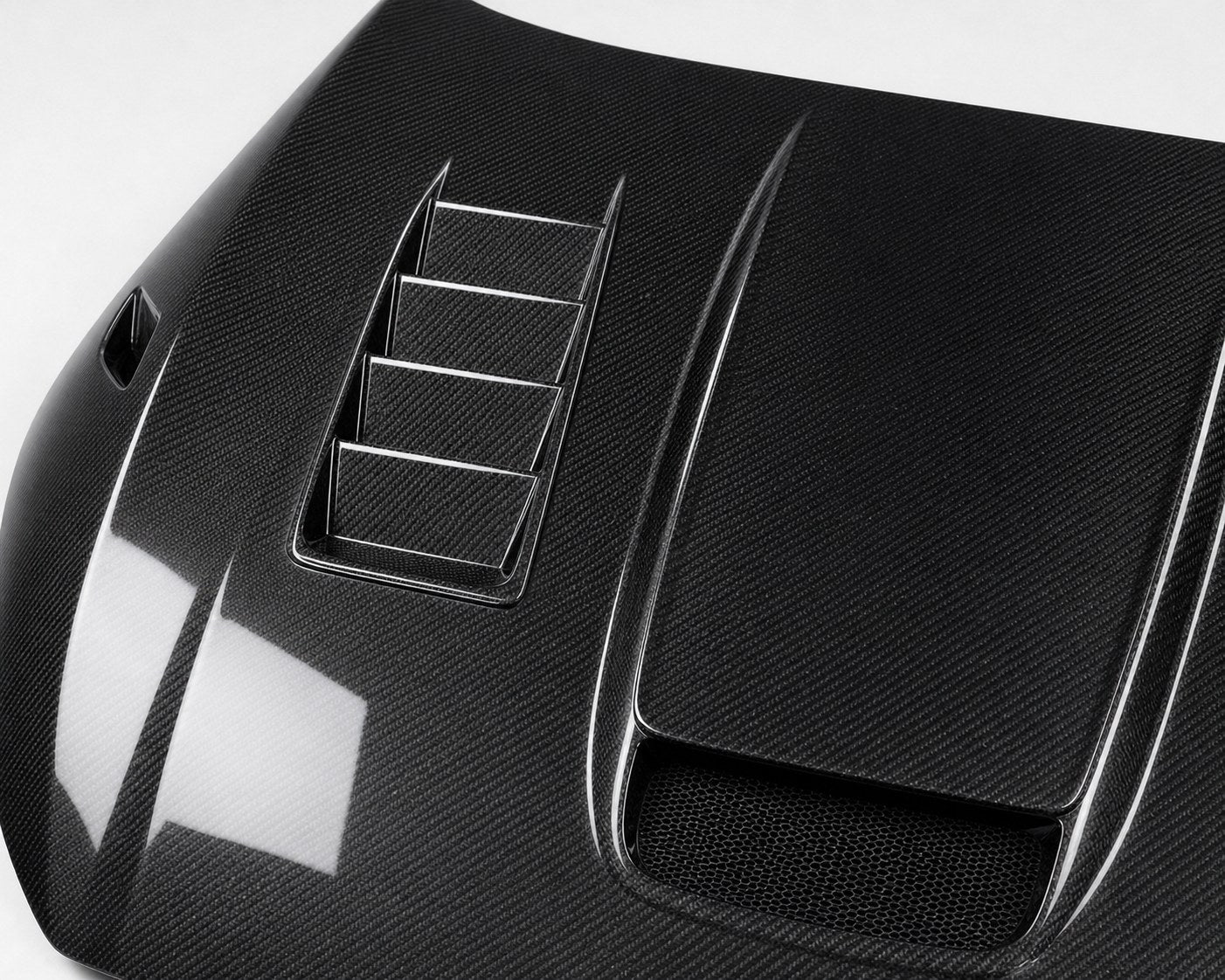 2020-2026 Toyota GR Supra A90/A91 Vented Carbon Fiber Hood - Detail closeup