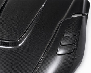 2020-2026 Toyota GR Supra A90/A91 Vented Performance Carbon Fiber Hood - Detail closeup