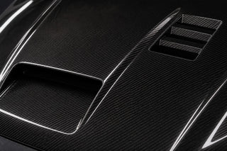 2014-2018 Mazda 3 / Axela BM/BN Carbon Fiber Hood - Detail closeup