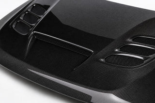 2011-2023 Dodge Durango SRT Style Carbon Fiber Hood - Detail closeup