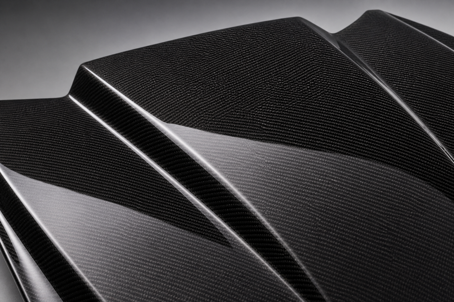 2015-2017 Ford Mustang S550 Heat Extractor Carbon Fiber Hood - Detail closeup