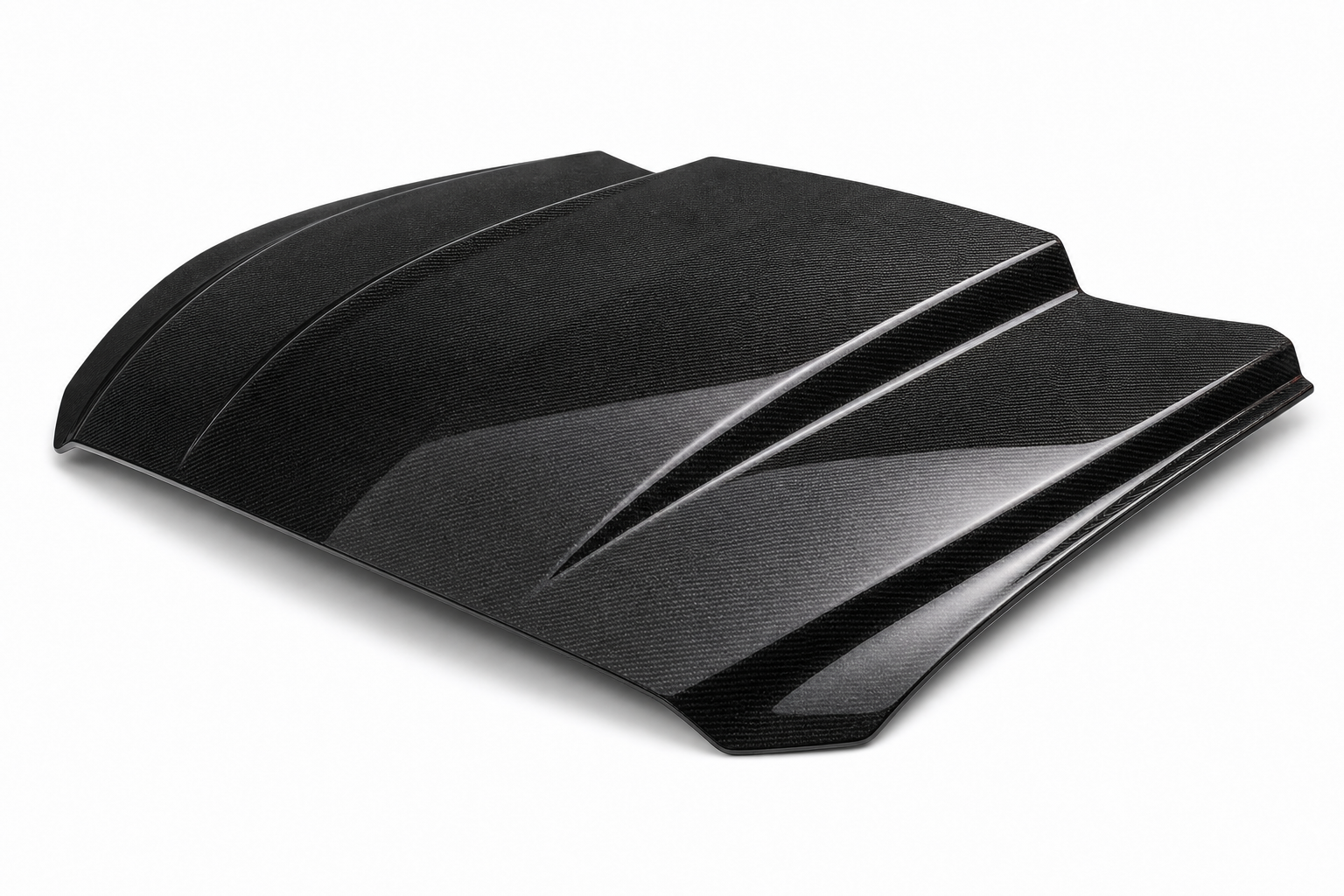 2015-2017 Ford Mustang S550 Heat Extractor Carbon Fiber Hood - Alternate angle