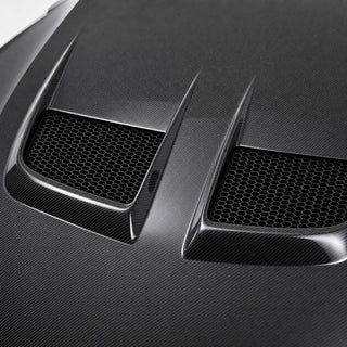 2024-2026 Ford Mustang S650 OEM Style Carbon Fiber Hood - Detail closeup